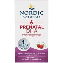 Жирні кислоти Nordic Naturals Prenatal DHA 90 капсул Полуниця