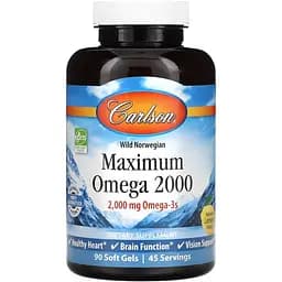Омега Carlson Labs Maximum Omega 2000 мг 90 капсулы
