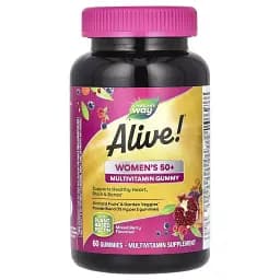 Мультивітаміни для жінок 50+ Nature's Way Alive! Women's 50+ Multivitamin Gummy смак ягід 60 жувальних цукерок