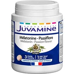 Натуральная добавка Juvamine 3 действия для сна Мелатонин + пассифлора 90 таблеток