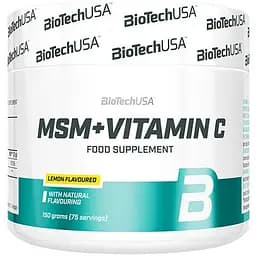 Препарат для суглобів і зв'язок BiotechUSA MSM + Vitamin C Лимон 150 г