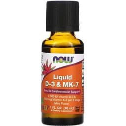 Витамины и минералы Now Liquid D3 & MK-7 30 мл