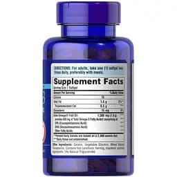Жирні кислоти Puritan's Pride Omega 3 Fish Oil 1500 mg Extra Strength, 60 капсул - мініатюра 2