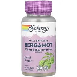 Екстракт бергамоту Solaray Bergamot Advanced Formula 500 мг 60 веганських капсул - мініатюра 1