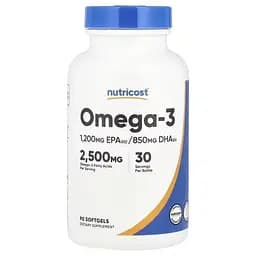 Омега-3 Nutricost 90 гелевих капсул