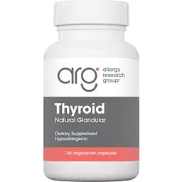 Поддержка щитовидной железы Allergy Research Group Thyroid Natural Glandular 100 капсул (ALG-71810)