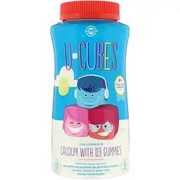 Кальцій з D3 для дітей Solgar U-Cubes Children's Calcium With D3, 120 жувальних цукерок