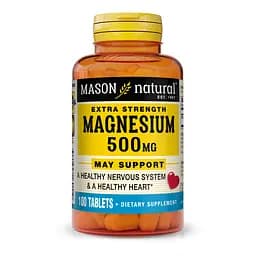 Вітаміни та мінерали Mason Natural Magnesium 500 mg Extra Strength 100 таблеток
