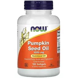 Олія гарбузового насіння Now Pumpkin Seed Oil 1000 мг 100 капсул