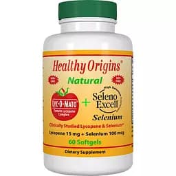 Лікопін + Селен Healthy Origins Lyc-O-Mato 60 желатинових капсул