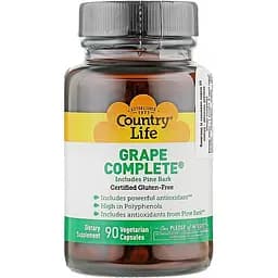 Виноград с сосновой корой Country Life Grape Complete 90 капсул