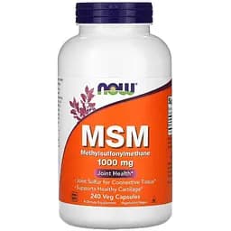 Метілсульфонінметан МСМ Now 1000 мг 240 вегетаріанських капсул