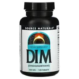 Дііндолілметан Source Naturals DIM (Diindolylmethane) 100 mg, 120 таблеток для підтримки гормонального балансу