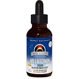 Натуральная добавка Source Naturals Sleep Science Melatonin, 59 мл - Лимон