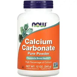 Витамины и минералы Now Calcium Carbonate Powder 340 грамм