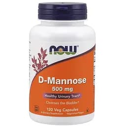 D-манноза NOW D-Mannose 500 mg, 60 вегакапсул