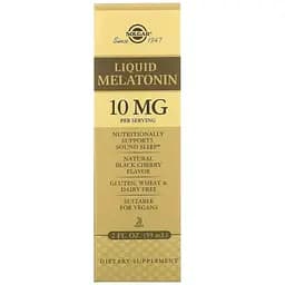 Мелатонін Solgar Liquid Melatonin зі смаком черешні рідкий 10 мг 59 мл - мініатюра 2