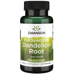 Корінь кульбаби для печінки Swanson Dandelion Root 515 мг 60 капсул (100-44-1862229-20)