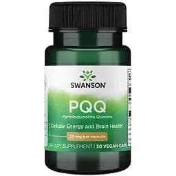 Піролохінолін хінон Swanson PQQ Pyrroloquinoline Quinone 20 мг 30 веганських капсул - мініатюра 1