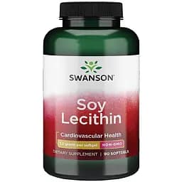 Натуральная добавка Swanson Soy Lecithin Non-GMO 1200 мг 90 капсул