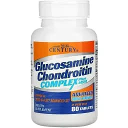 Глюкозамін, хондроїтин 21st Century Glucosamine Chondroitin Complex Triple 80 таблеток