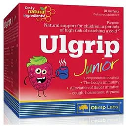 Экстракт ромашки, бузина, витамин С Olimp Ulgrip Junior, 10*6.5 грамм для детей.