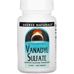 Витамины и минералы Source Naturals Vanadyl Sulfate 10 мг 100 таблеток
