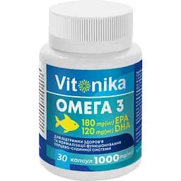 Дієтична добавка Vitonika Омега-3 180 EPA/120 DHA 1000 мг 30 капсул