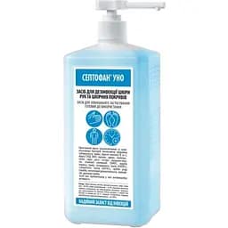 Антисептик для рук і шкірних покривів Септофан Уно спиртовий з дозатором 1 л