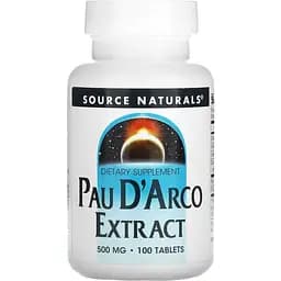 Екстракт кори мурашиного дерева Source Naturals Pau D'Arco Extract 500 мг 100 таблеток