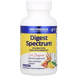 Ферменти Enzymedica Digest Spectrum від харчової непереносимості 120 веган капсул (ENZ-29172)