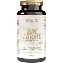 Витамины и минералы Evolite Nutrition Zinc Citrate 100 вегакапсул