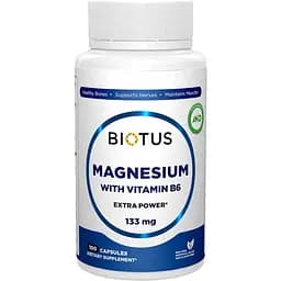 Магній і вітамін B6 Biotus Magnesium with Vitamin B6 Extra Power 100 капсул