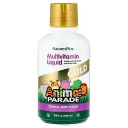 Рідкі вітаміни для дітей NaturesPlus Animal Parade Gold 473 мл Тропічний