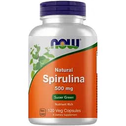 Натуральна добавка Now Spirulina 500 mg 120 вегакапсул