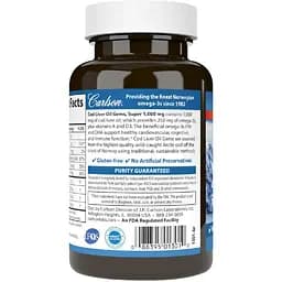 Жир із печінки норвезької тріски Carlson Cod Liver Oil 1000 мг 100 гелевих капсул - мініатюра 3
