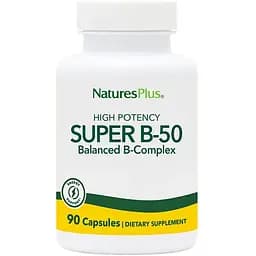Витамины и минералы Natures Plus Super B-50 90 вегакапсул