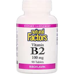 Вітамін В2 (рибофлавін) Natural Factors 100 мг 90 таблеток
