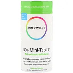 Мультивітаміни для дорослих 50+ Rainbow Light Food-Based Multivitamin 90 таблеток