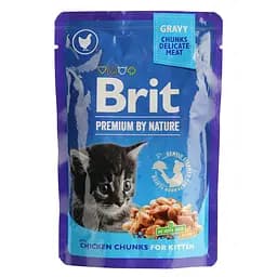 Вологий корм для кошенят Brit Premium Cat pouch з куркою 100 г