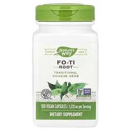 Корень гірчака багатоквіткового Nature's Way Fo-Ti Root, 100 вегакапсул для підтримки волосся, шкіри та нігтів - мініатюра 1