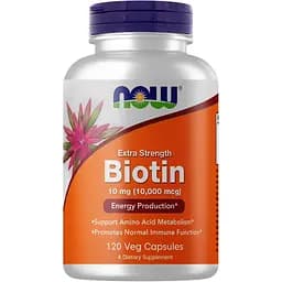 Витамины и минералы Now Biotin 10 мг 120 вегакапсул