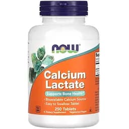 Витамины и минералы Now Calcium Lactate 250 таблеток