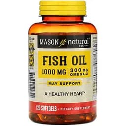 Риб'ячий жир Mason Natural 1000 мг з Омега-3, 300 мг 120 гелевих капсул