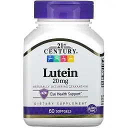 Lutein 21st Century 20 mg 60 softgels - мініатюра 1