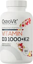 Вітаміни та мінерали OstroVit Vitamin D3 1000 + K2, 90 таблеток