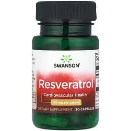 Натуральна добавка Swanson Resveratrol 100 мг 30 капсул