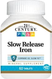 Витамины и минералы 21st Century Slow Release Iron, 60 таблеток