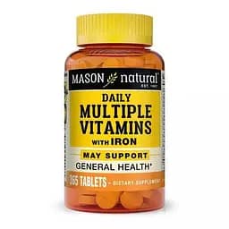 Вітаміни та мінерали Mason Natural Daily Multiple Vitamins with Iron 365 таблеток