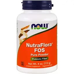 Фруктоолігосахариди Now Foods NutraFlora FOS чистий порошок 113 г